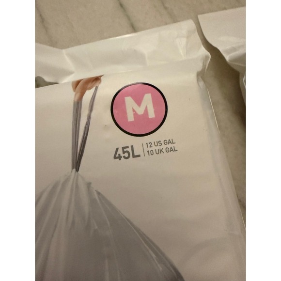 simplehuman Code M Custom Fit Drawstring Trash Bags - Picture 2 of 4